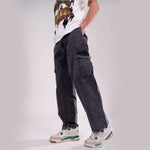 Urban Black – Baggy Straight Cargo Jeans