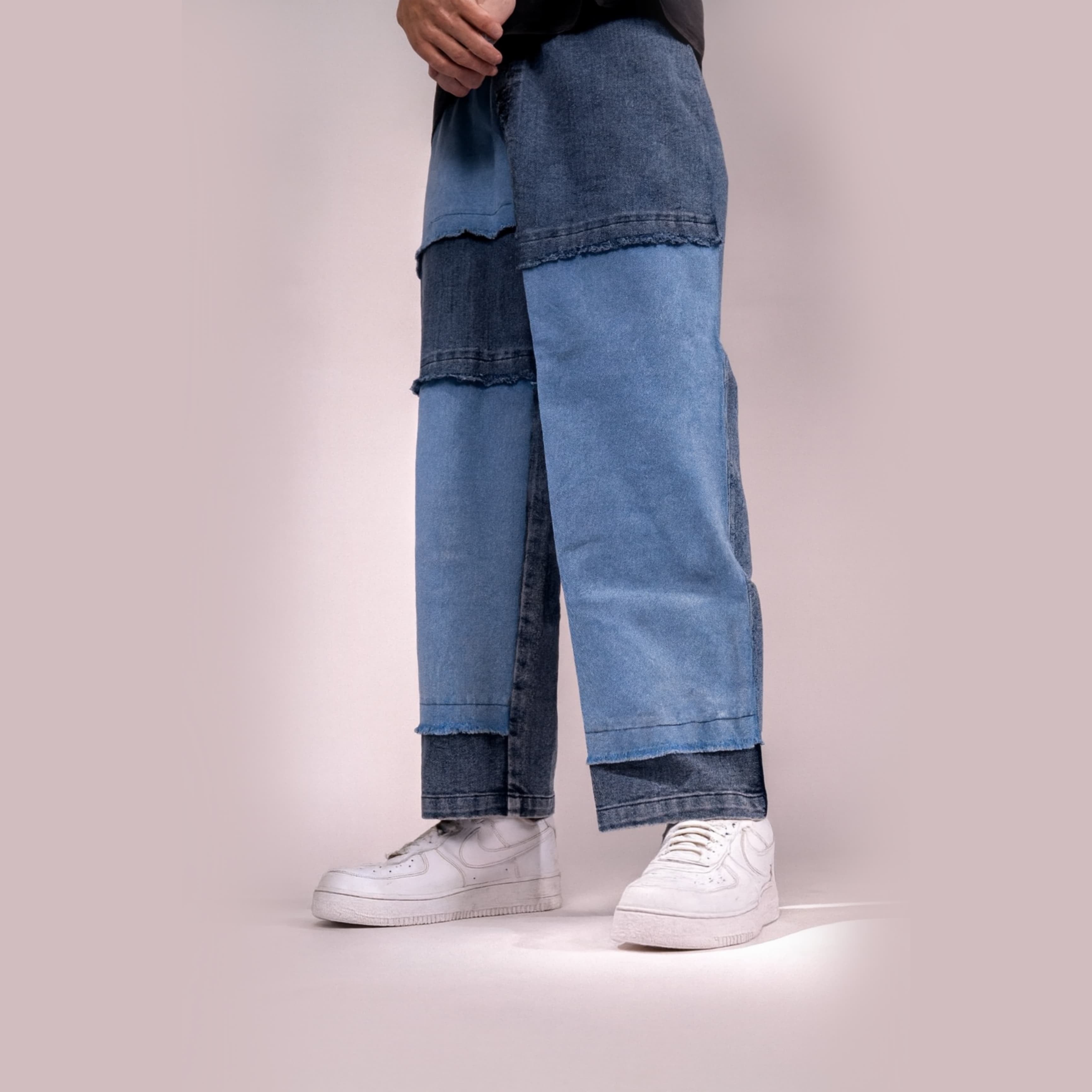 Indigo Mosaic – Patchwork Denim Multi-Wash Designer Jeans ₹999