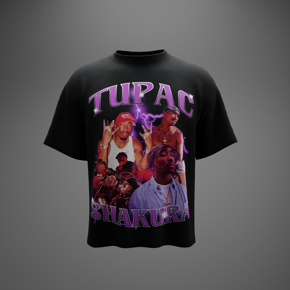 Tupac Shakura – Vintage Rap Icon Oversized T-Shirt