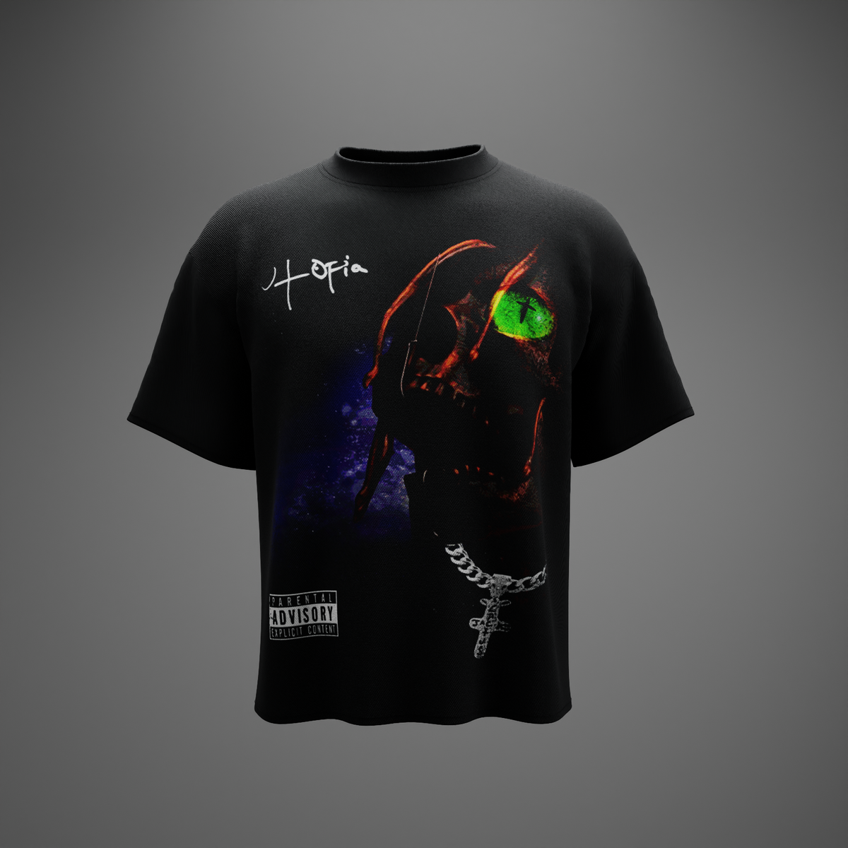 Utopia Skull – Apocalyptic Oversized Tee