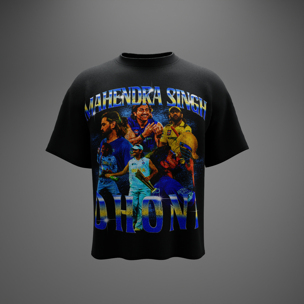 VINTAGE DHONI – Bootleg Graphic Tribute T-Shirt