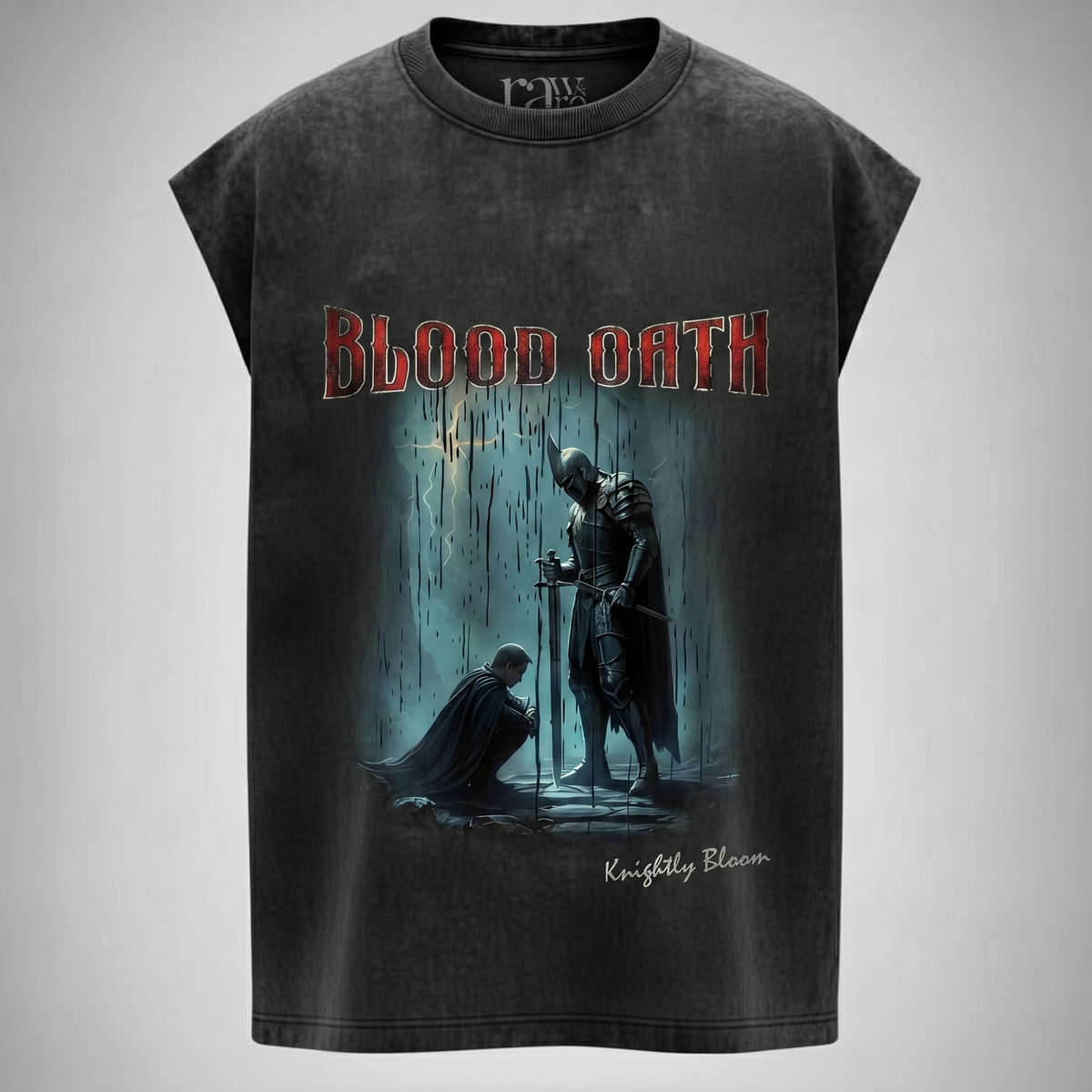 BLOOD OATH - Acid Wash Sleeveless T-Shirt