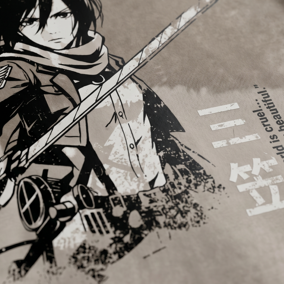 SILENT BLADE : ATTACK ON TITANS - Ombre Wash Anime T-Shirt