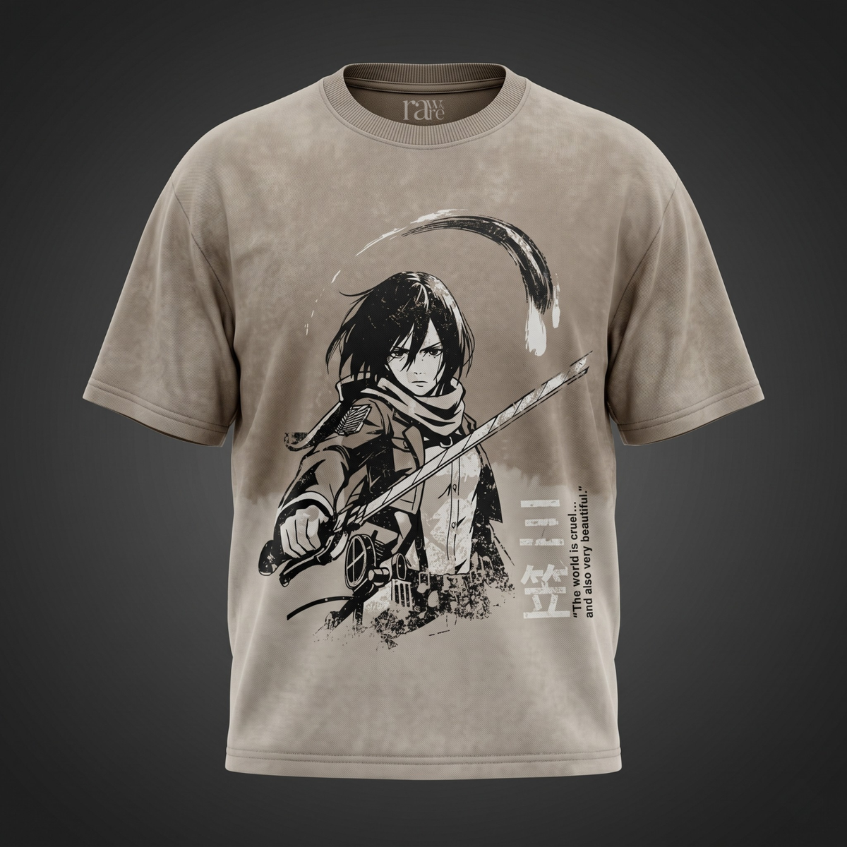 SILENT BLADE : ATTACK ON TITANS - Ombre Wash Anime T-Shirt