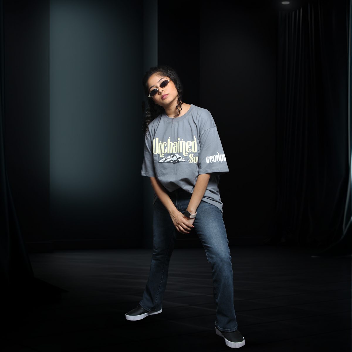 Elysian Oversized T-Shirt – Unchained Soul Puff Print