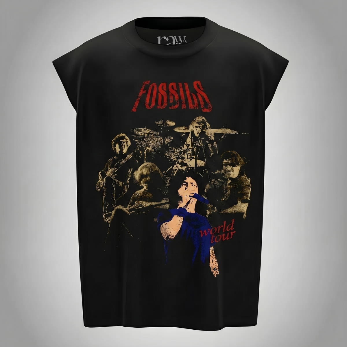 FOSSILS WORLD TOUR - Oversized Sleeveless T-Shirt