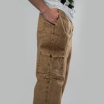 Sandstone – Baggy Straight Cargo Jeans