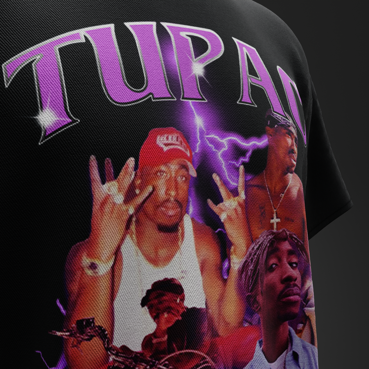 Tupac Shakura – Vintage Rap Icon Oversized T-Shirt