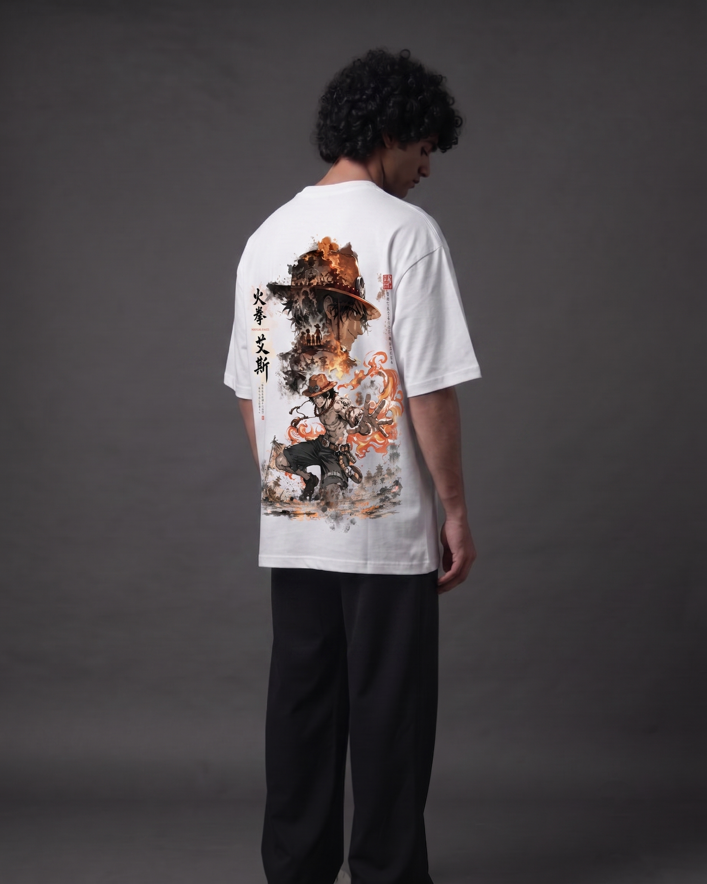 Portgas D. Ace – Flame Fist Oversized Anime T-Shirt