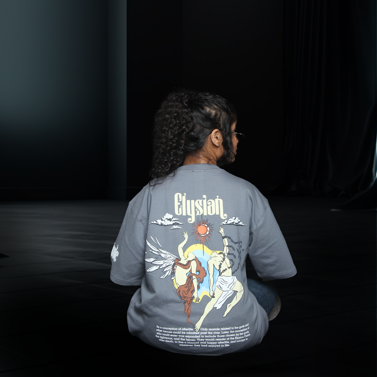 Elysian Oversized T-Shirt – Unchained Soul Puff Print