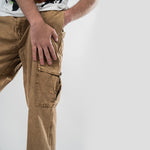 Sandstone – Baggy Straight Cargo Jeans