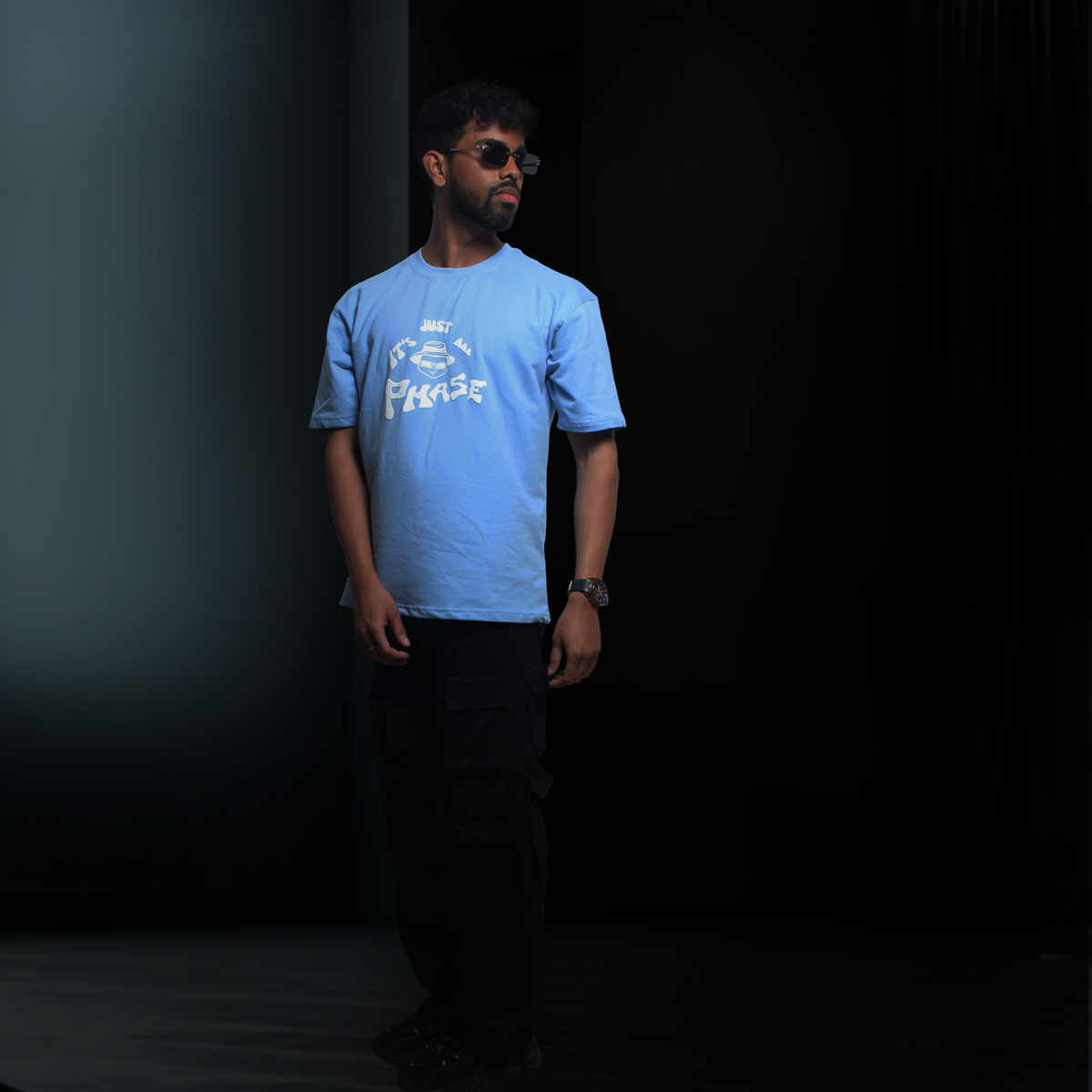 Moon Face Oversized T-Shirt – Cycle of Change Puff Print