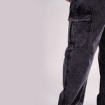Urban Black – Baggy Straight Cargo Jeans