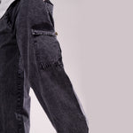 Urban Black – Baggy Straight Cargo Jeans