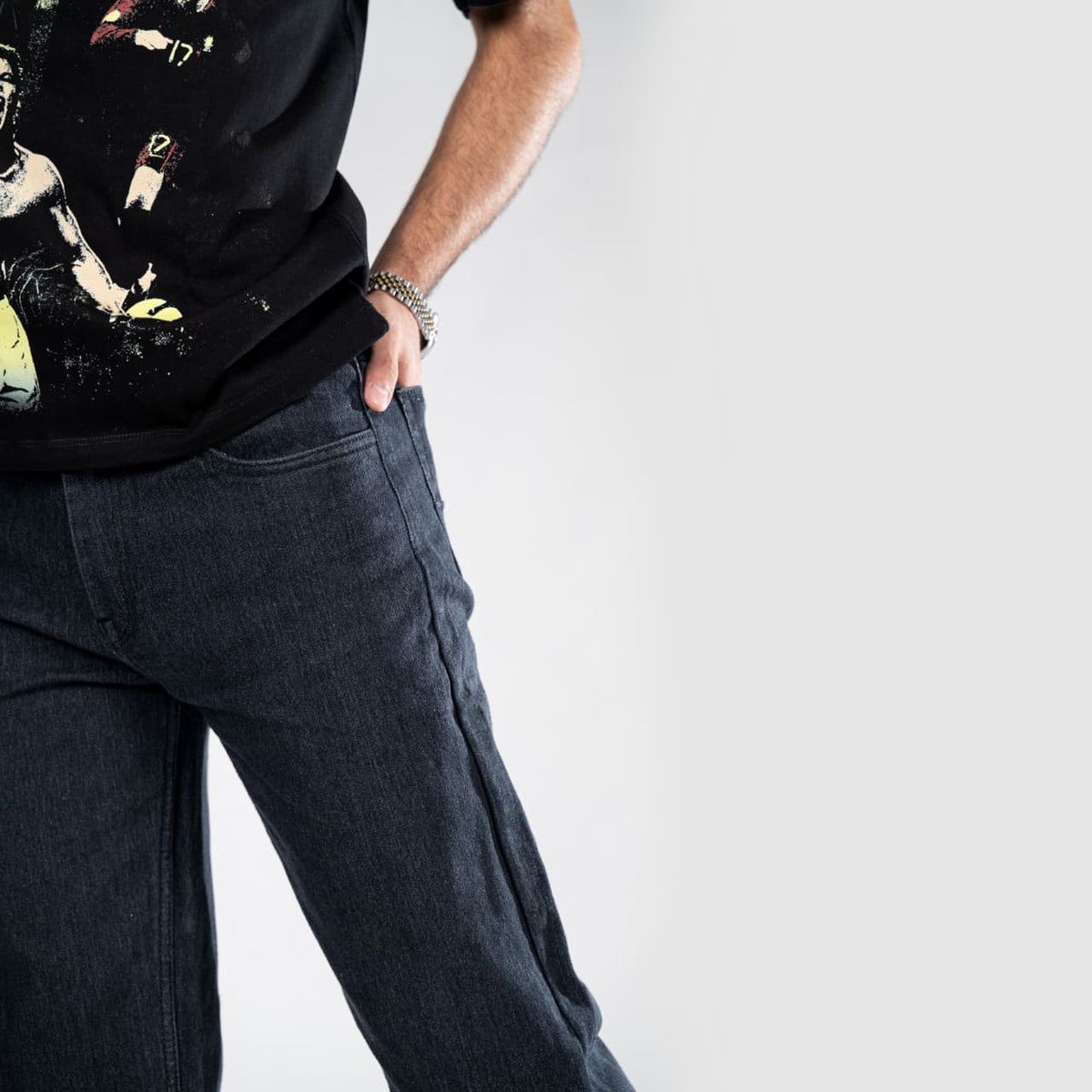 Ash Grey – Straight Fit Denim