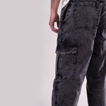 Urban Black – Baggy Straight Cargo Jeans