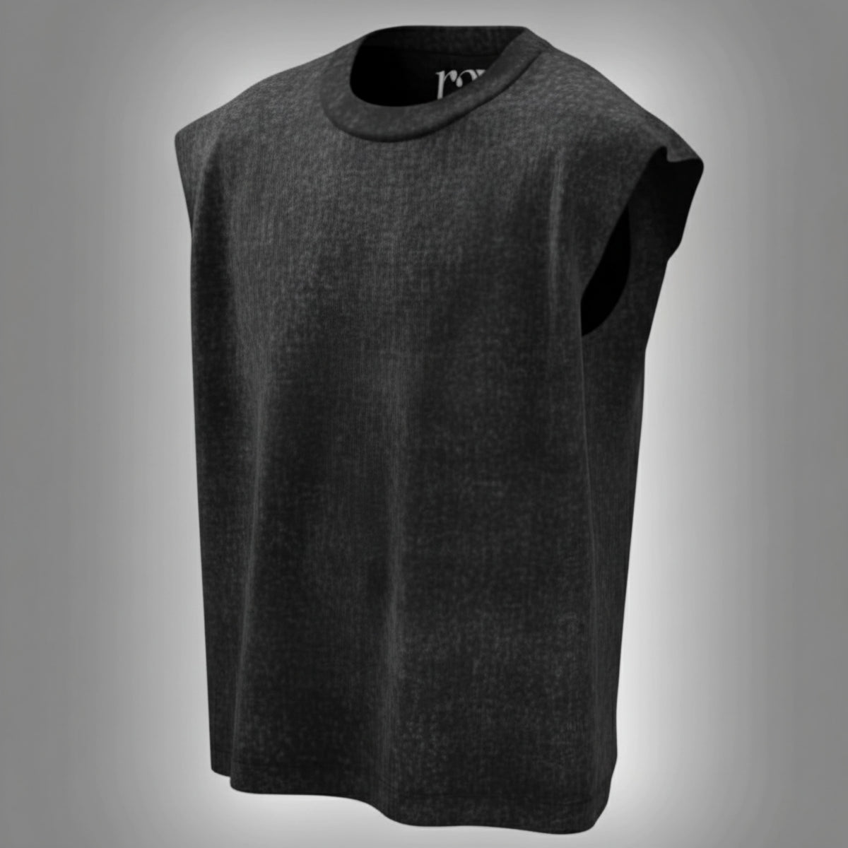 Black Acid Wash – Oversized Tank