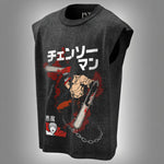 Chainsaw Fury - Acid Wash Oversized Tank