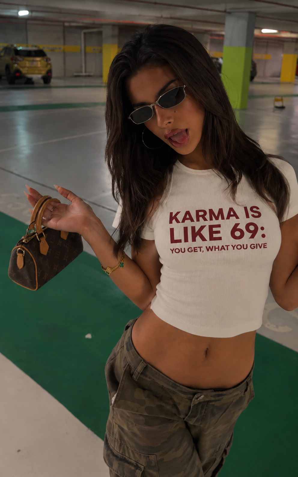 Karma Is Like 69 = Graphic Baby Tee