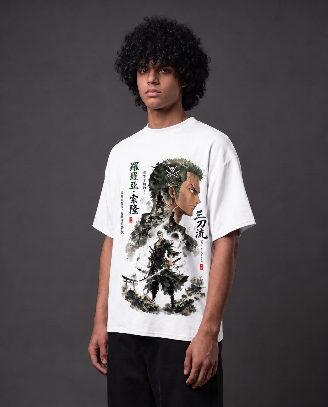 Roronoa Zoro – Three Sword Style Oversized Anime T-Shirt