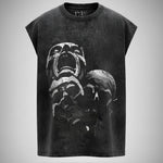 The Silent Scream -Anime Acid Wash Oversized Tank
