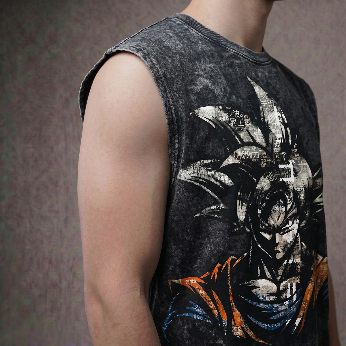 Spirit Ascend Tank - Goku Acid Wash Oversized Tank