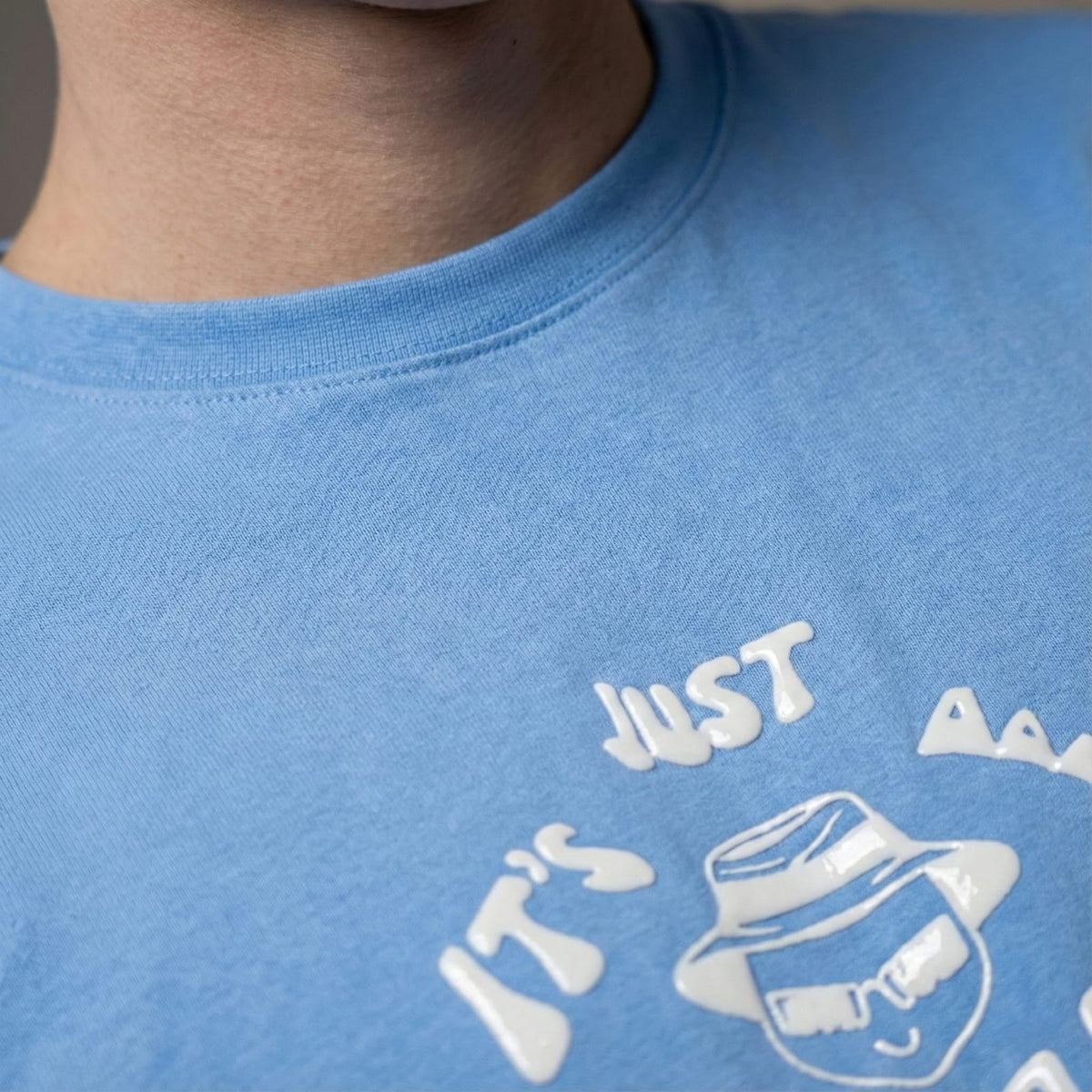 MOON FACE - Oversized Puff Print T-Shirt