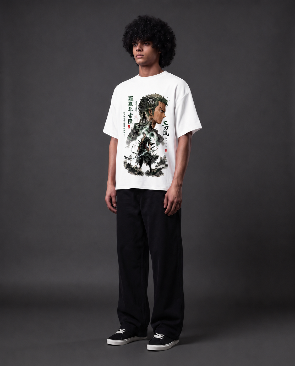 Roronoa Zoro – Three Sword Style Oversized Anime T-Shirt