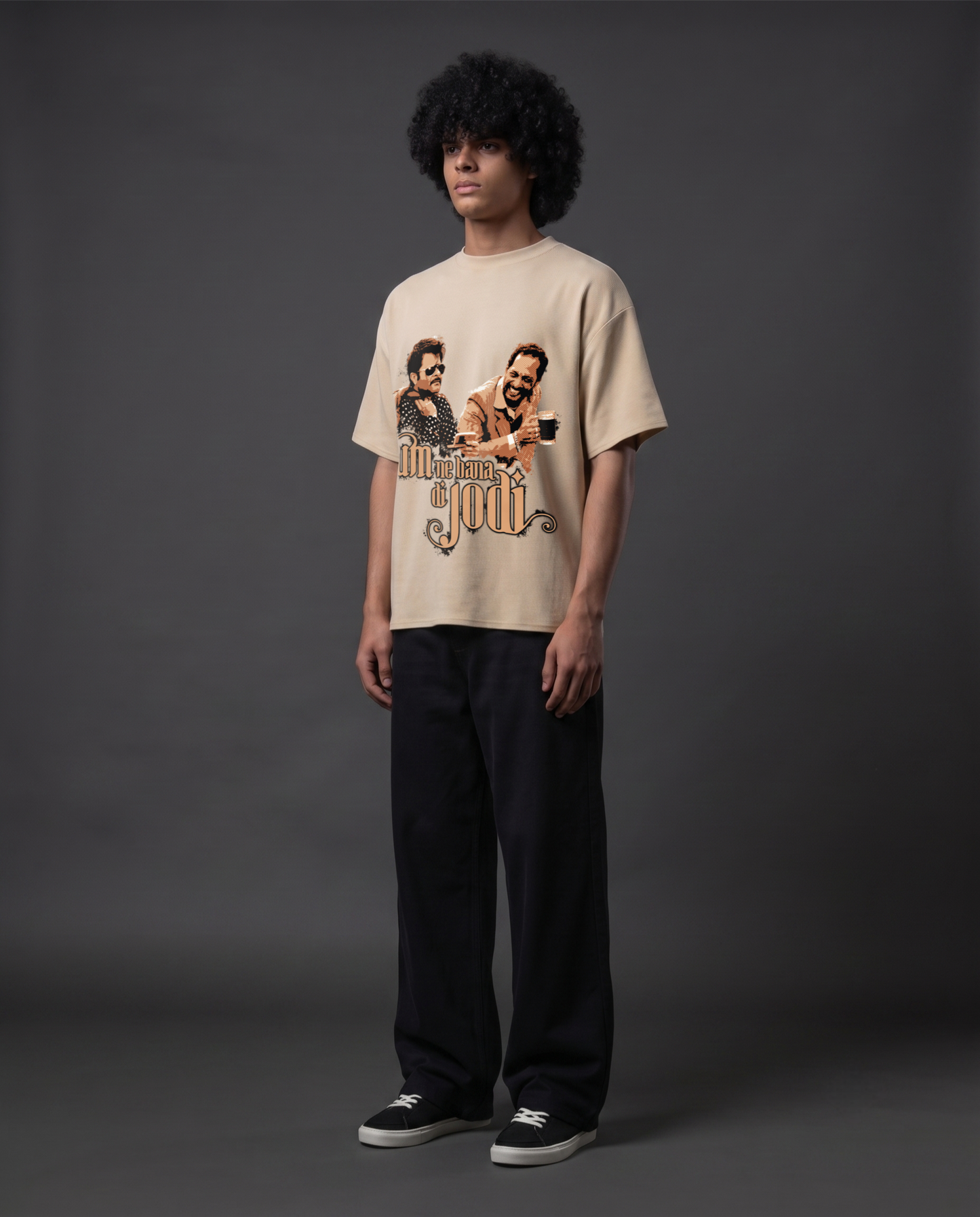 RUM NE BANA DI JODI - Oversized Acid Wash T-Shirt