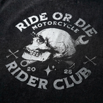 Ride or Die – Skull Biker Club Acid Wash Oversized Tank