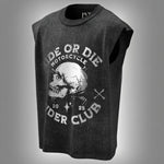 Ride or Die – Skull Biker Club Acid Wash Oversized Tank