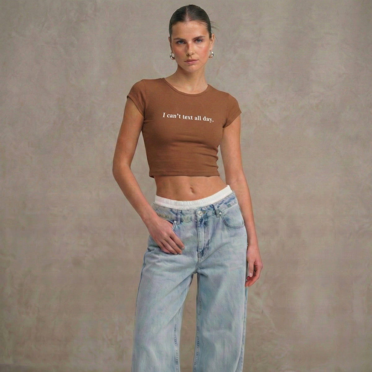 I CAN'TTEXT ALL DAY - Crop Top