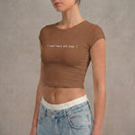 I CAN'TTEXT ALL DAY - Crop Top