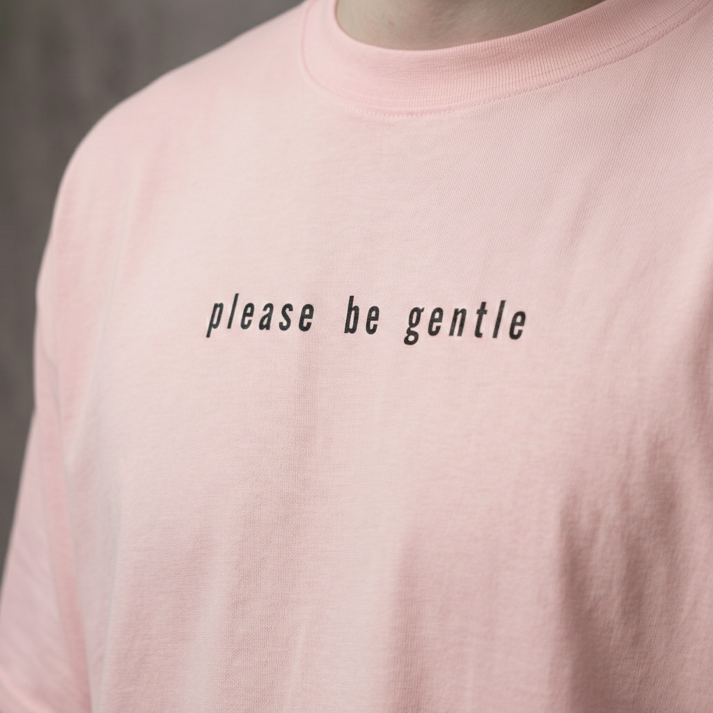 PLEASE BE GENTLE : The VIRGIN Tee – Oversized T-Shirt