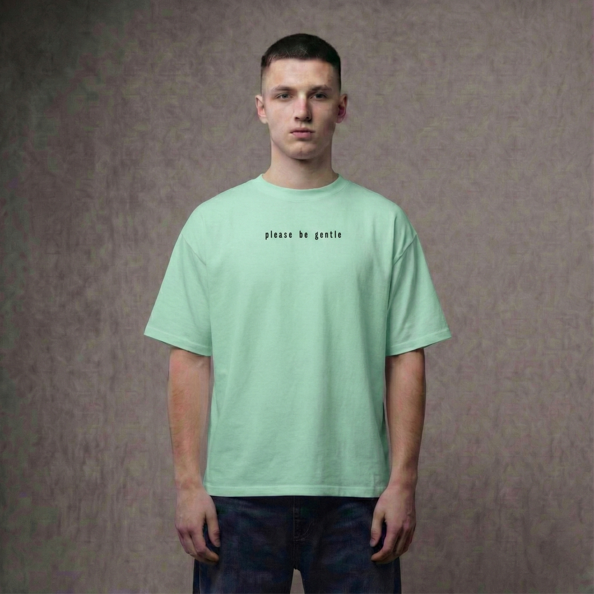 PLEASE BE GENTLE : The VIRGIN Tee – Oversized T-Shirt