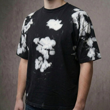 HOLD ME  – Blast Wash Oversized Puff Print T-Shirt