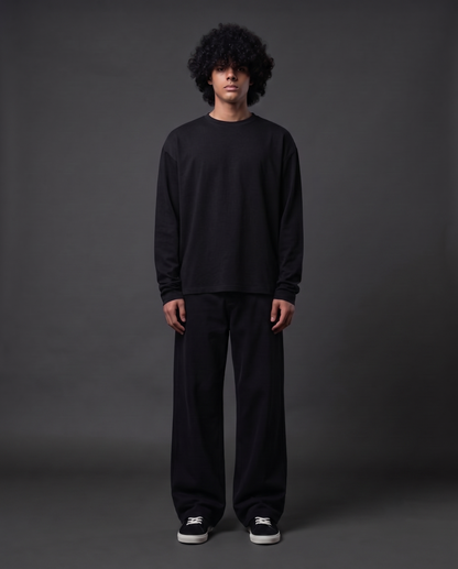 Raw & Rare Essential Full Sleeve T-Shirt – Black