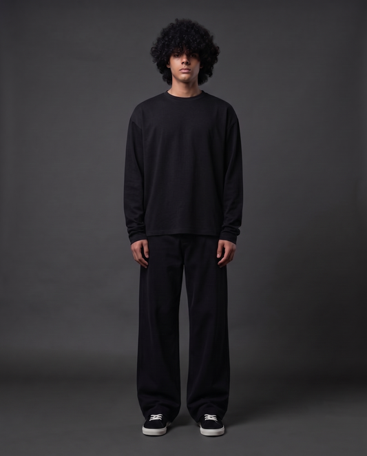 Raw & Rare Essential Full Sleeve T-Shirt – Black