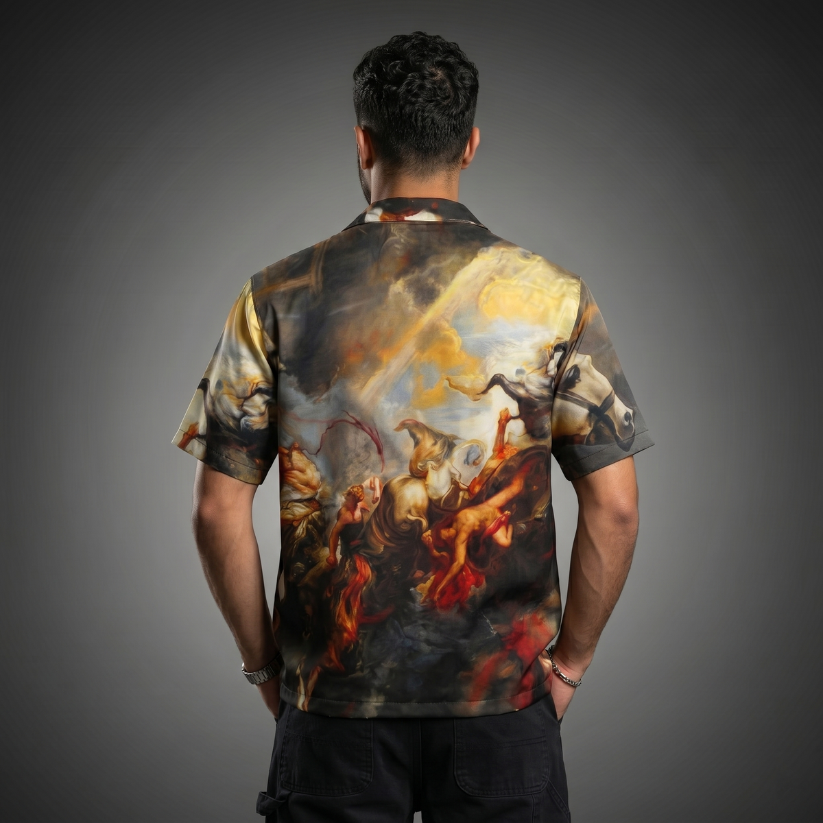 IMPERIUM - Baroque Art Cuban Collar Shirt