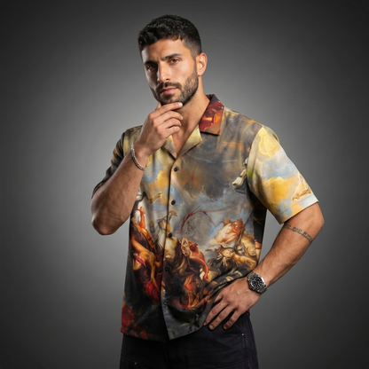 IMPERIUM - Baroque Art Cuban Collar Shirt