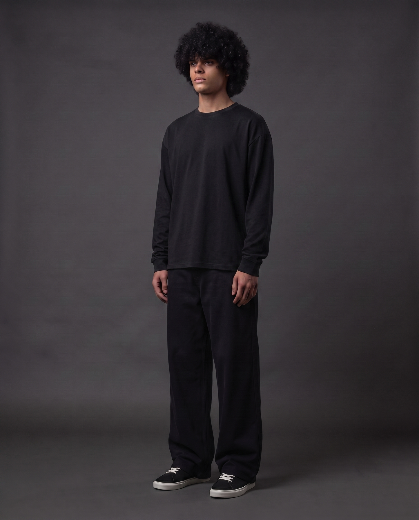 Raw & Rare Essential Full Sleeve T-Shirt – Black