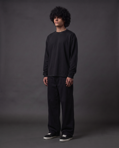 Raw & Rare Essential Full Sleeve T-Shirt – Black