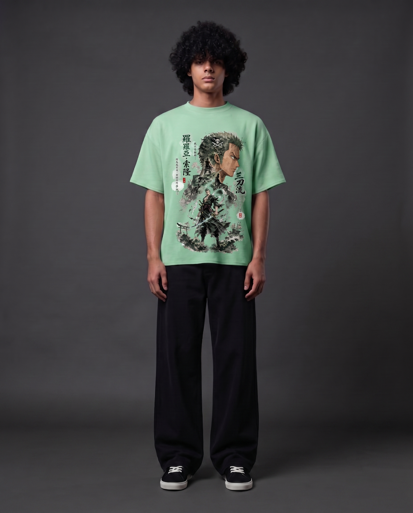 Roronoa Zoro – Three Sword Style Oversized Anime T-Shirt