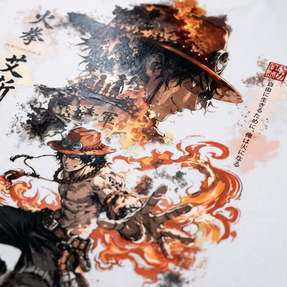 Portgas D. Ace – Flame Fist Oversized Anime T-Shirt