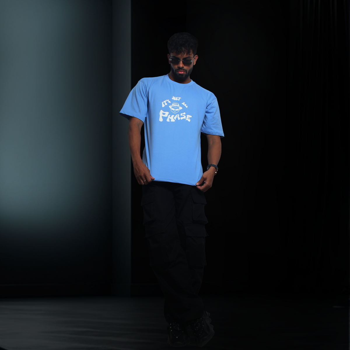 Moon Face Oversized T-Shirt – Cycle of Change Puff Print