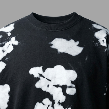 HOLD ME  – Blast Wash Oversized Puff Print T-Shirt
