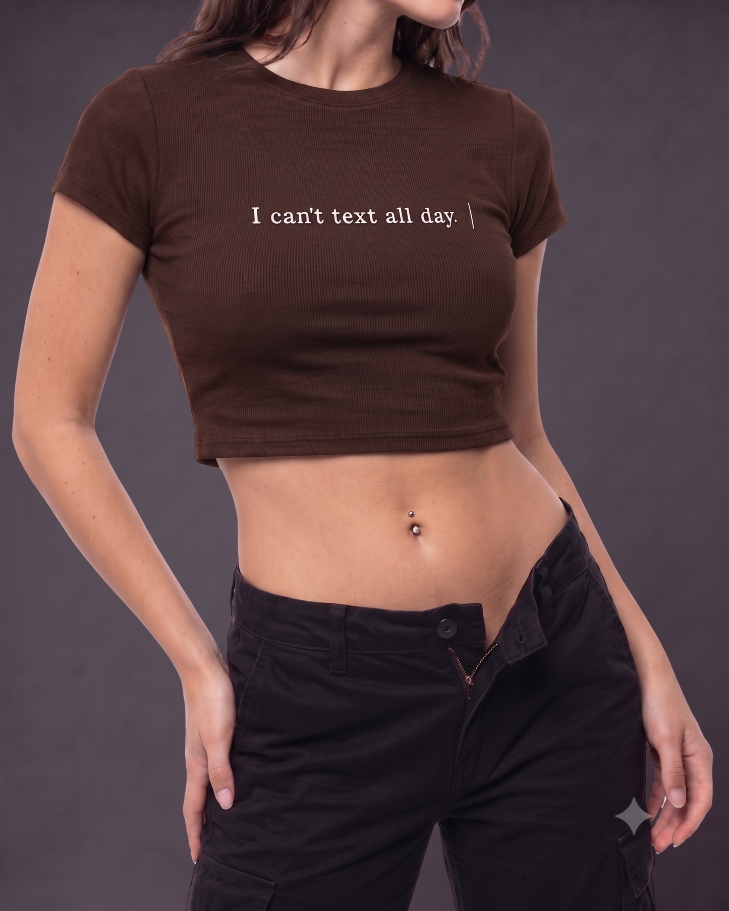 I CAN'TTEXT ALL DAY - Crop Top