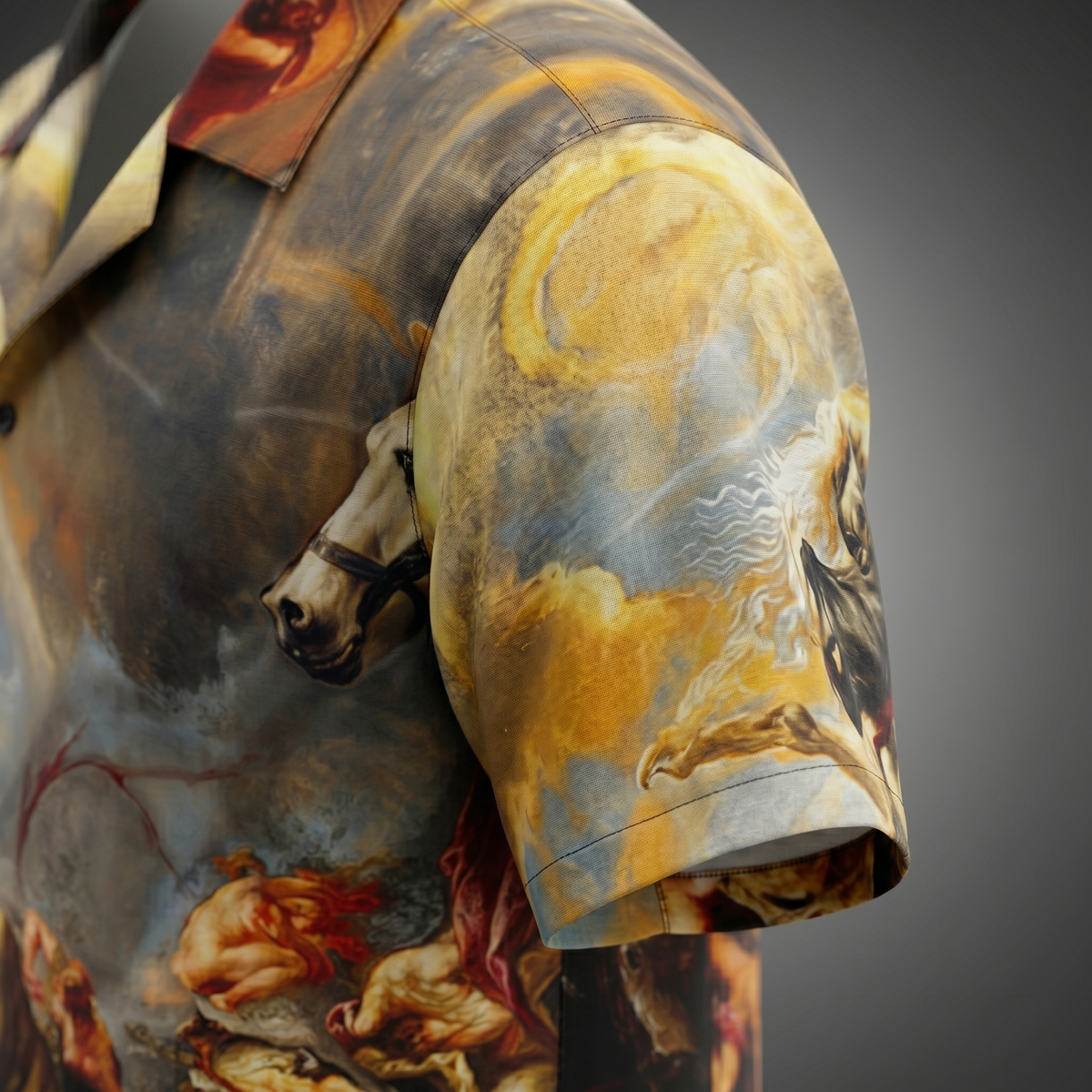 IMPERIUM - Baroque Art Cuban Collar Shirt