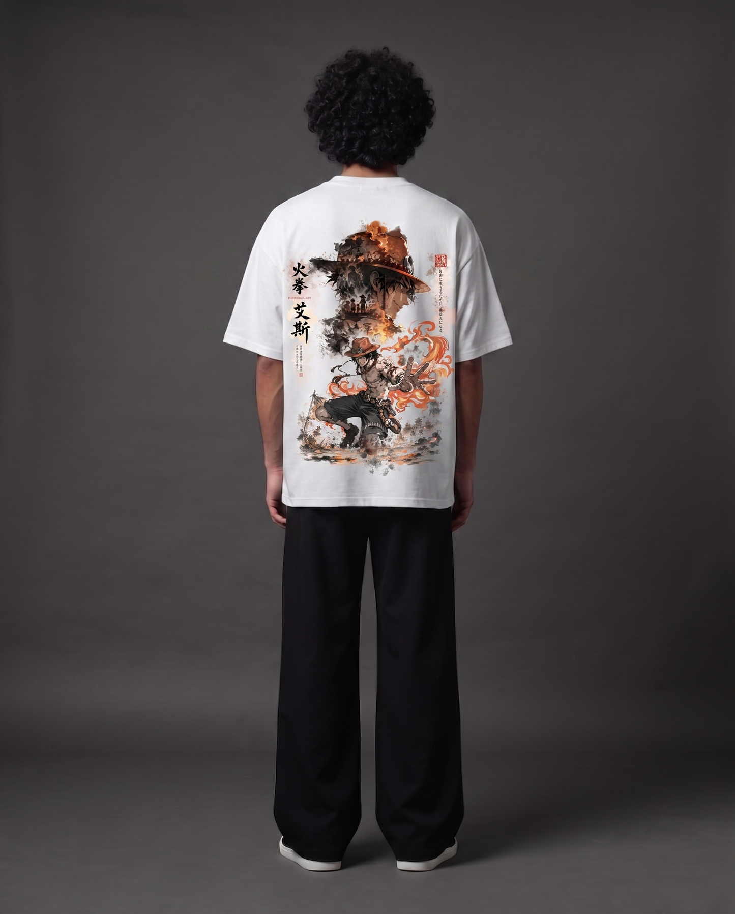 Portgas D. Ace – Flame Fist Oversized Anime T-Shirt