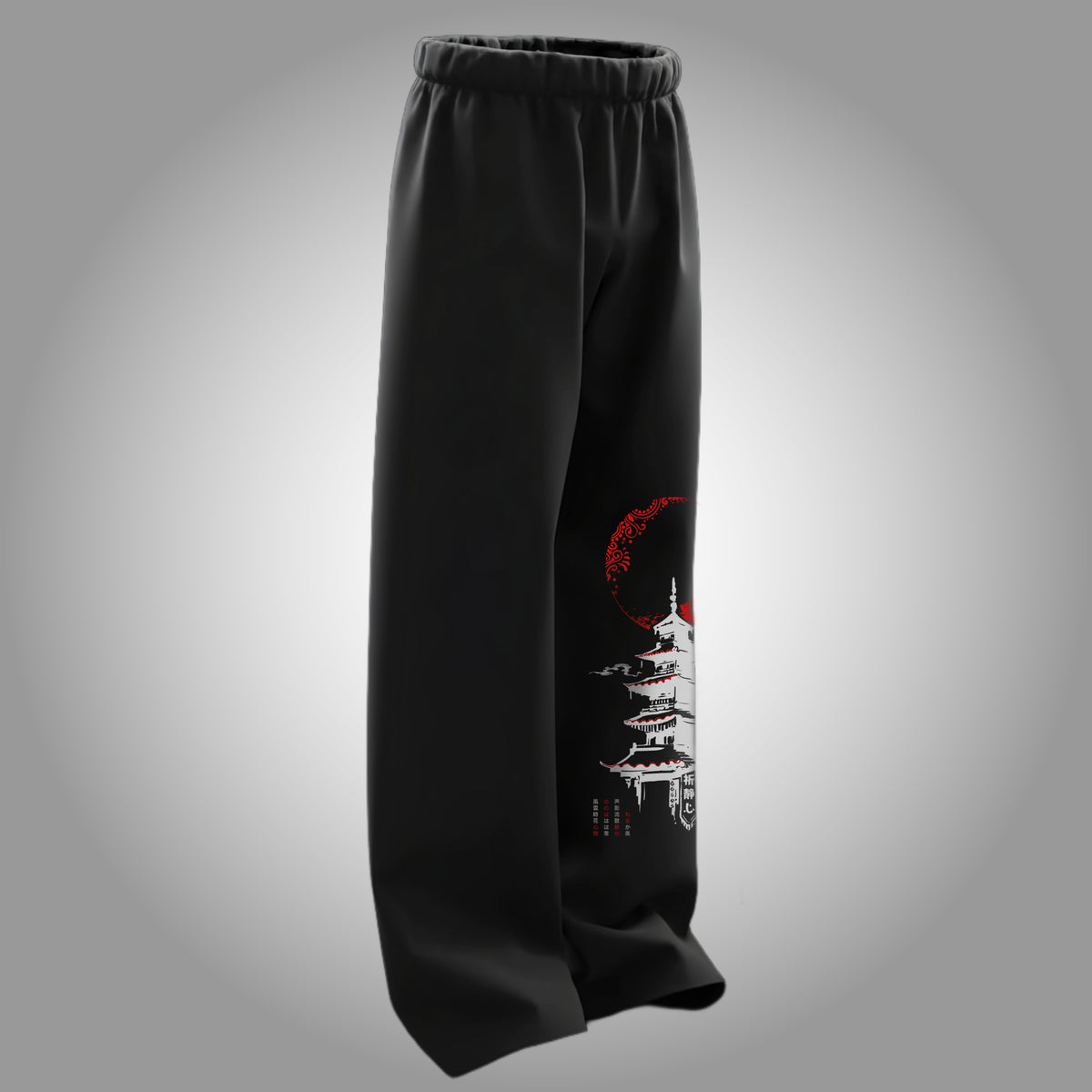 CRIMSON PAGODA - Unisex Straight Fit Baggy Pants